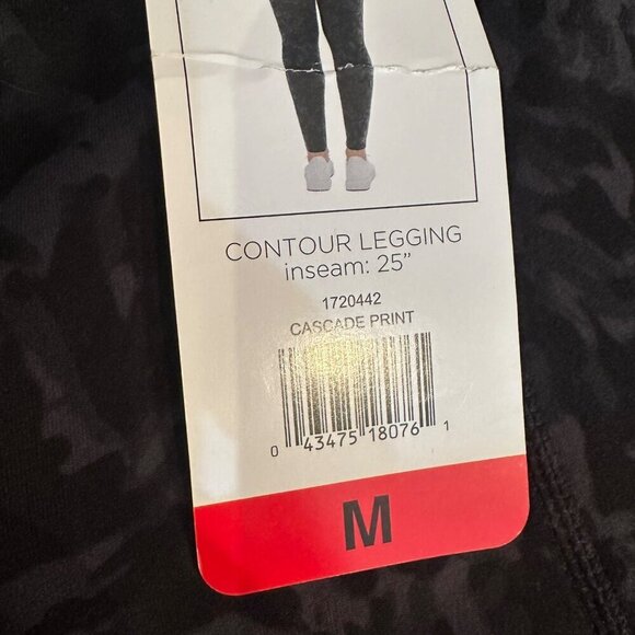 DANSKIN WOMENS BLACK PRINT LEGGINGS NEW MEDIUM - Picture 3 of 7